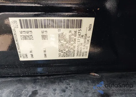 2020 Nissan Maxima Sl Xtronic Cvt from USA, damaged, VIN 1N4AA6DV9LC373475